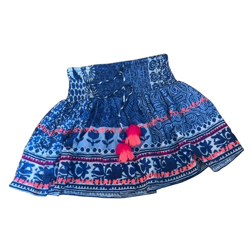 HEMANT & NANDITA mini cover up  boho skirt SZ: S